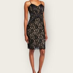 NWOT | Parker Black | Mia Sweetheart Lace Mini | Black | Size 4